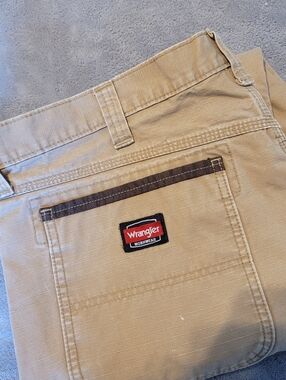 Wrangler Work wear 38x32 Mens Cargo Pants EUC 10WMWR1RH Pockets Cotton Canvas